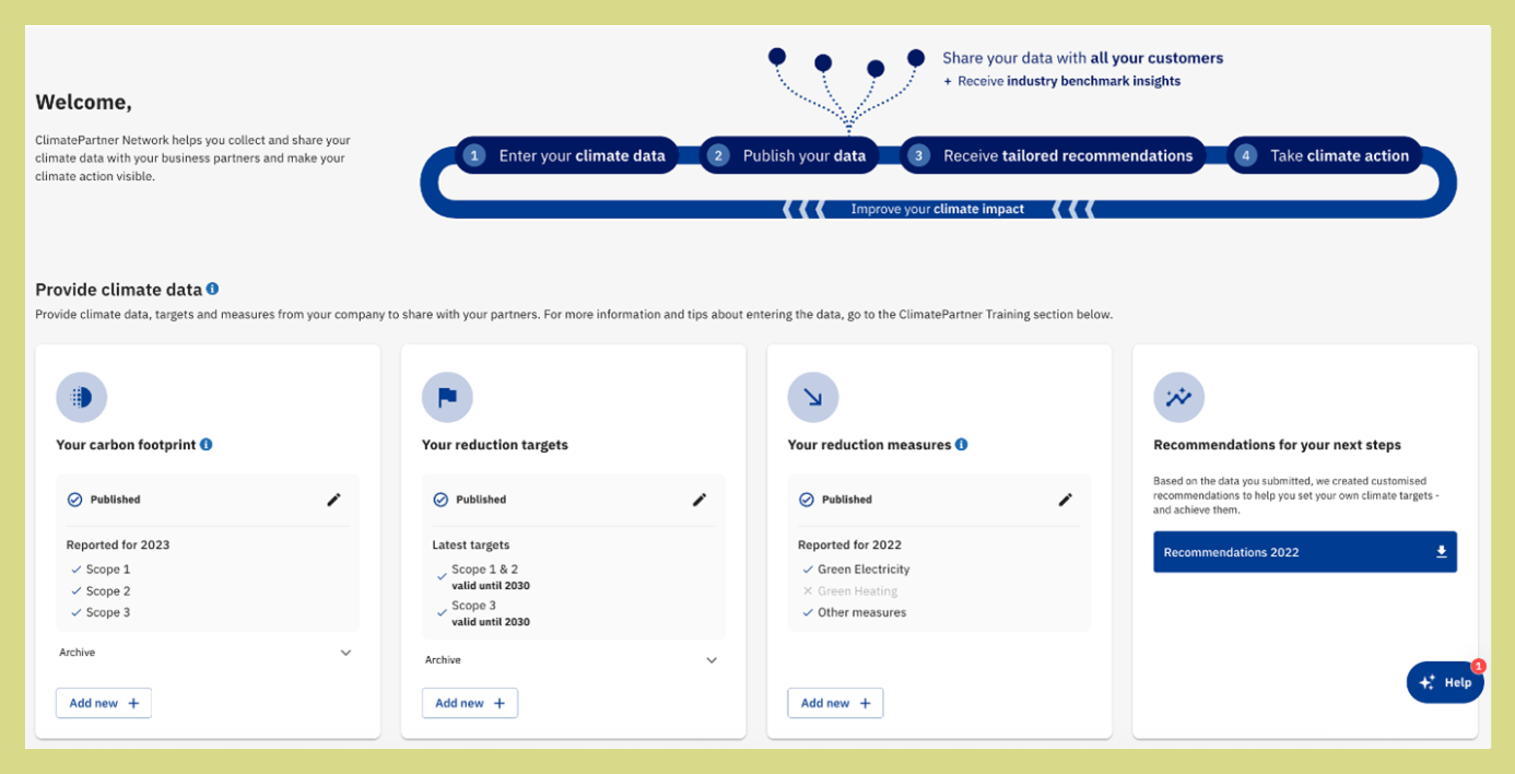ClimatePartner Network Plattform