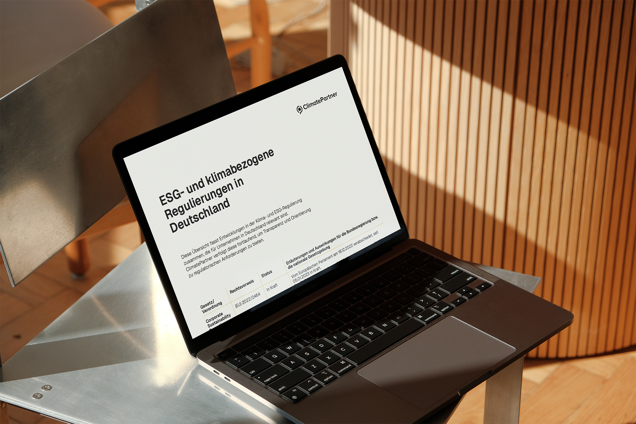 Tablet graphic ESG regulation tracker