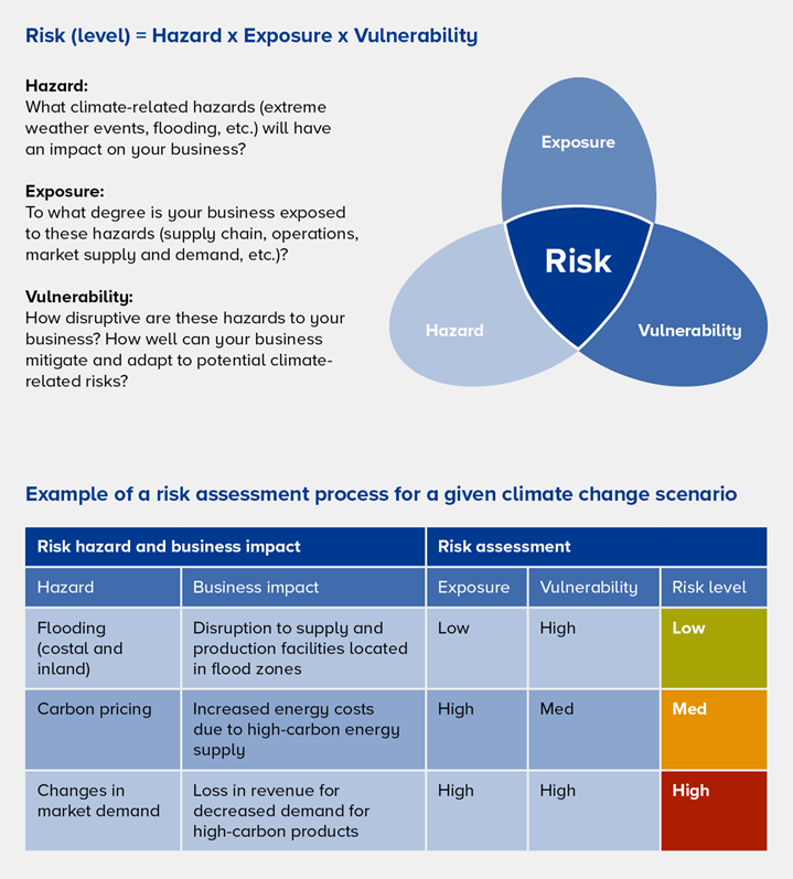 Climate-related risks: hazard, exposure, vulnerability