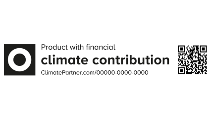 The label Product with financial climate contribution