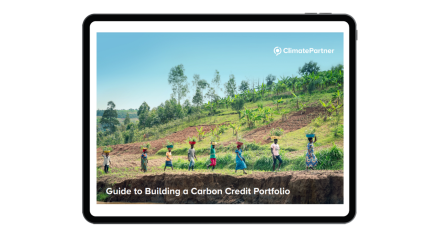 Tablet showing cover page of guide