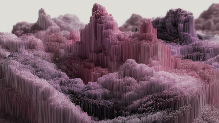 Abstract image of data visualisation that looks like a landscape