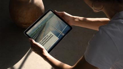 Renewable Energy Guide on a laptop screen