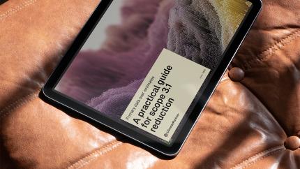 Ipad with preview of Scope 3.1 guide