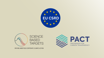 Carbon standard logos for SBTi EU CSRD and PACT
