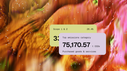 abstract image with carbon calculations