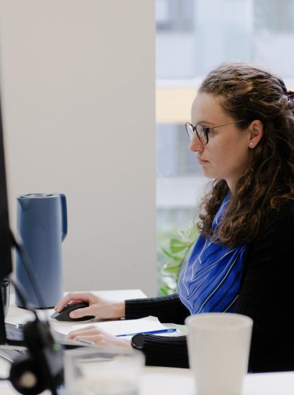 Woman working in an office