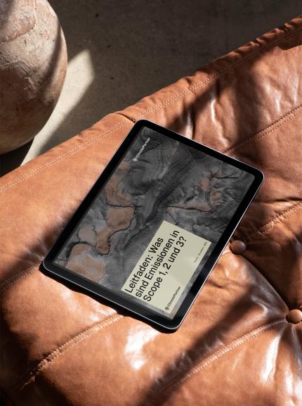 Ipad with e-book on a soft surface