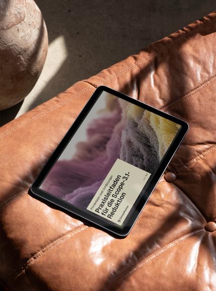 Ipad mit Scope 3 Leitfaden