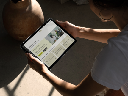 iPad mit Vorschau auf CP Hub