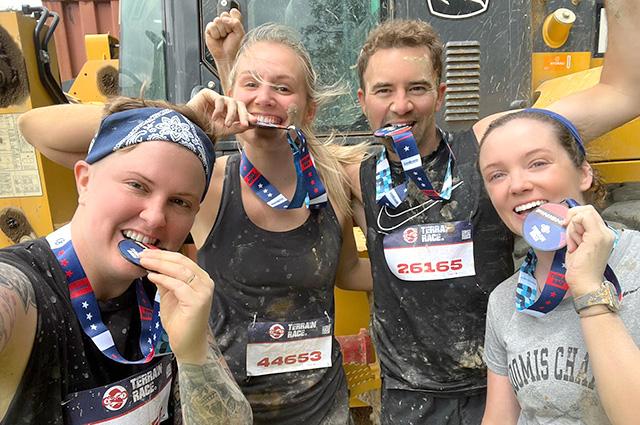 team boston with medals