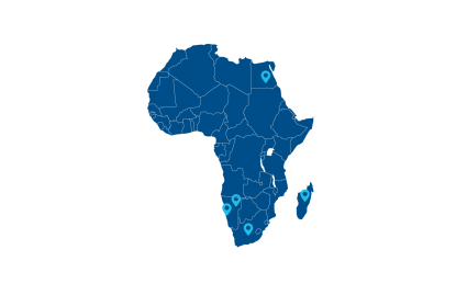 map africa blue