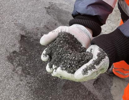 crushed basalt rock