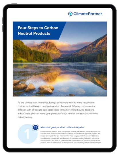Checklist 4 steps to carbon neutral products ipad