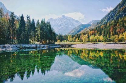 landscape lake reflection