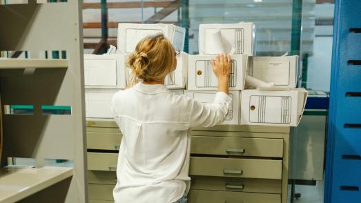 woman in a pharmacy