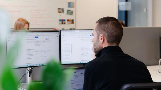 man in an office